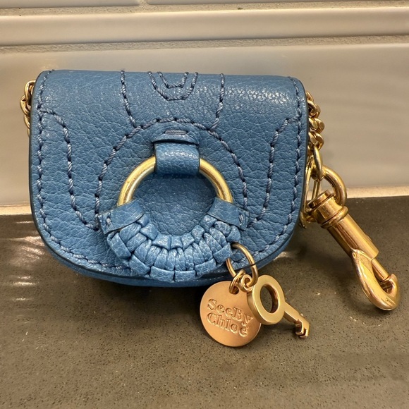 See By Chloe Blue and Gold Key & Card Holder - Picture 7 of 7